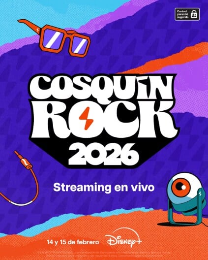 Disney+ transmite los shows de Cosquín Rock 2026 en vivo