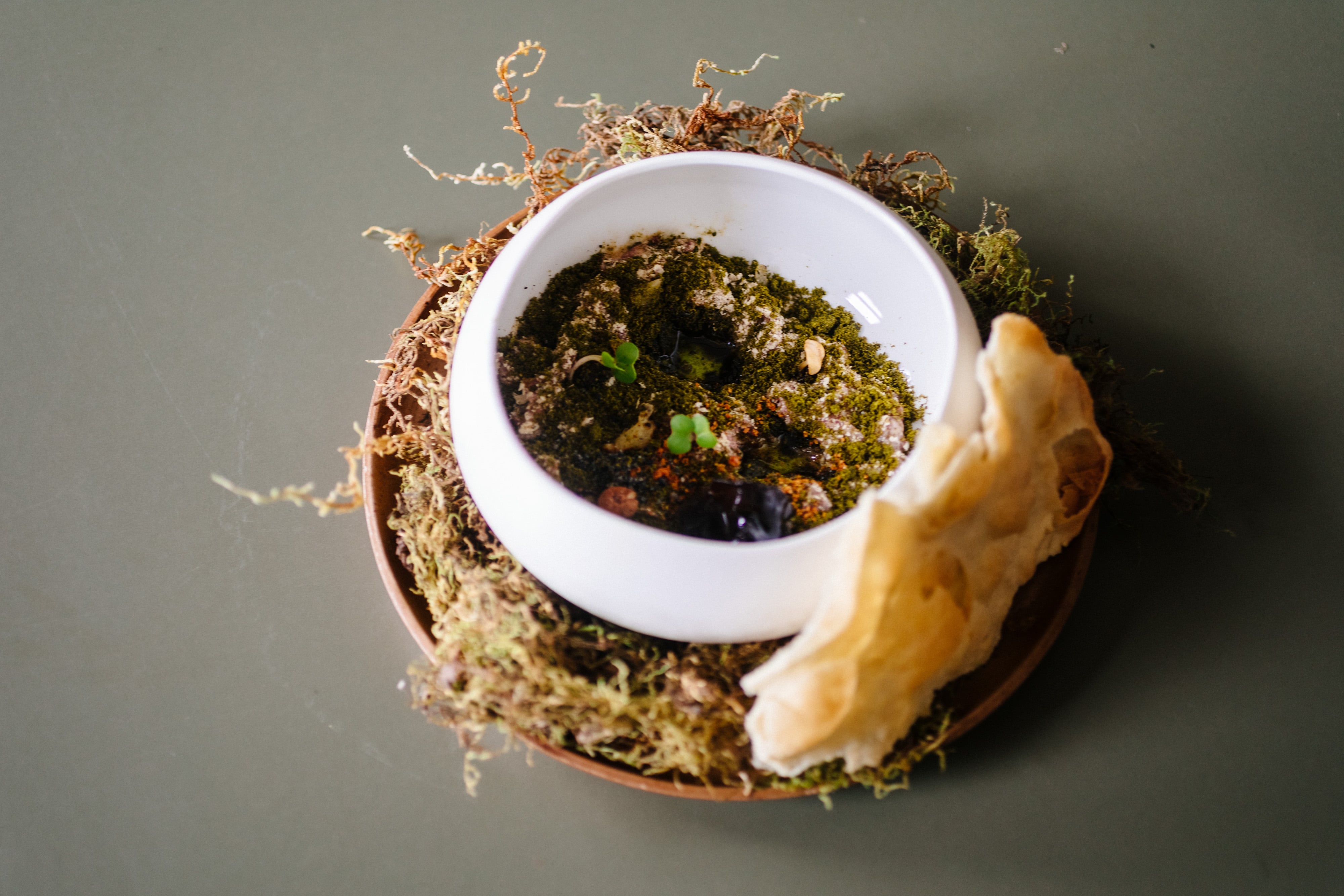Tar tar de lomo con enoki y gamadari