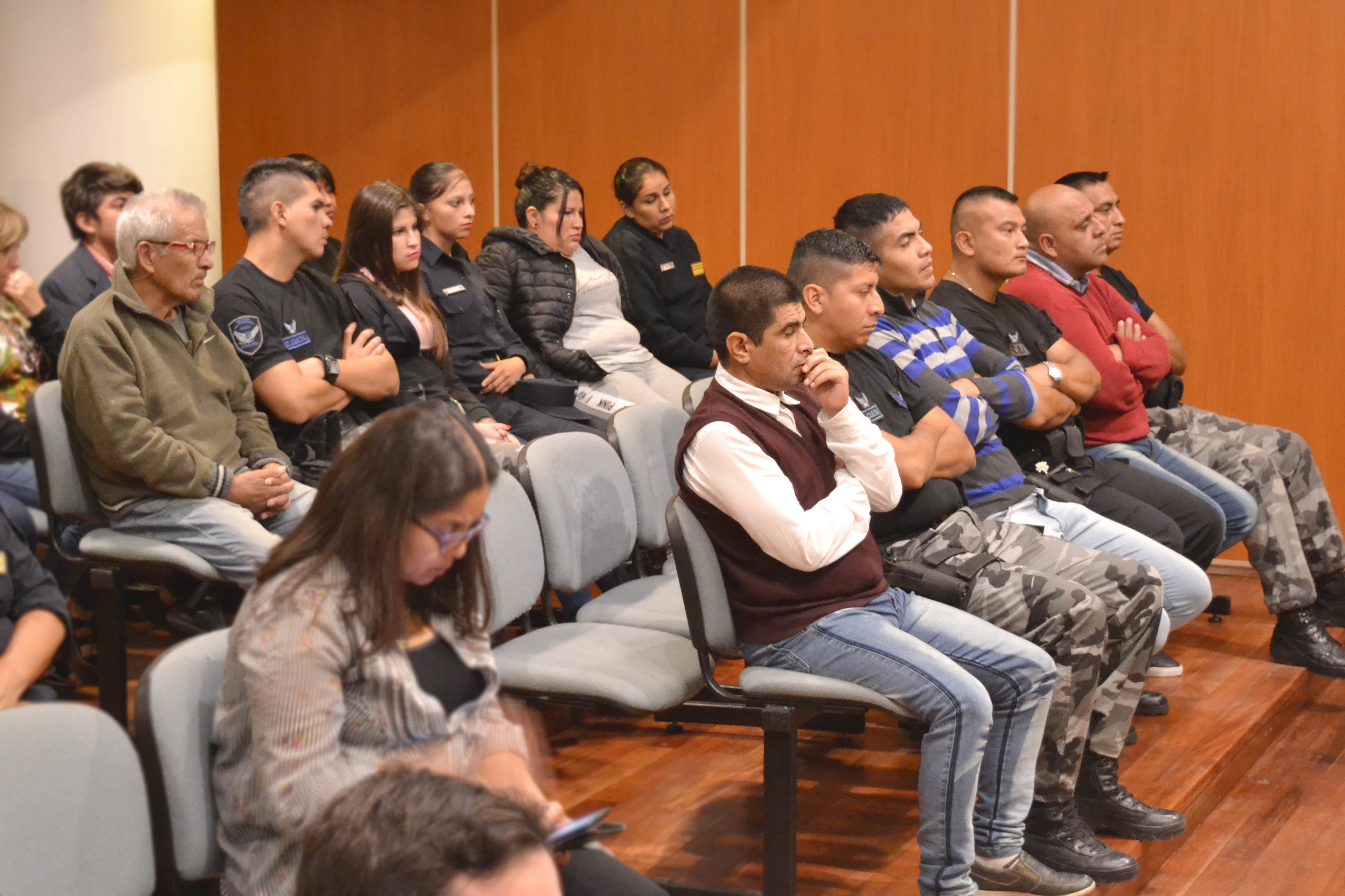 Los acusados del femicidio de Daniela Guantay, durante el juicio en Salta