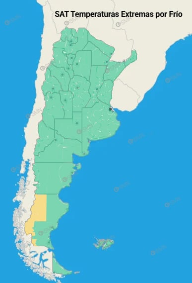 El frío extremo persiste en la Patagonia