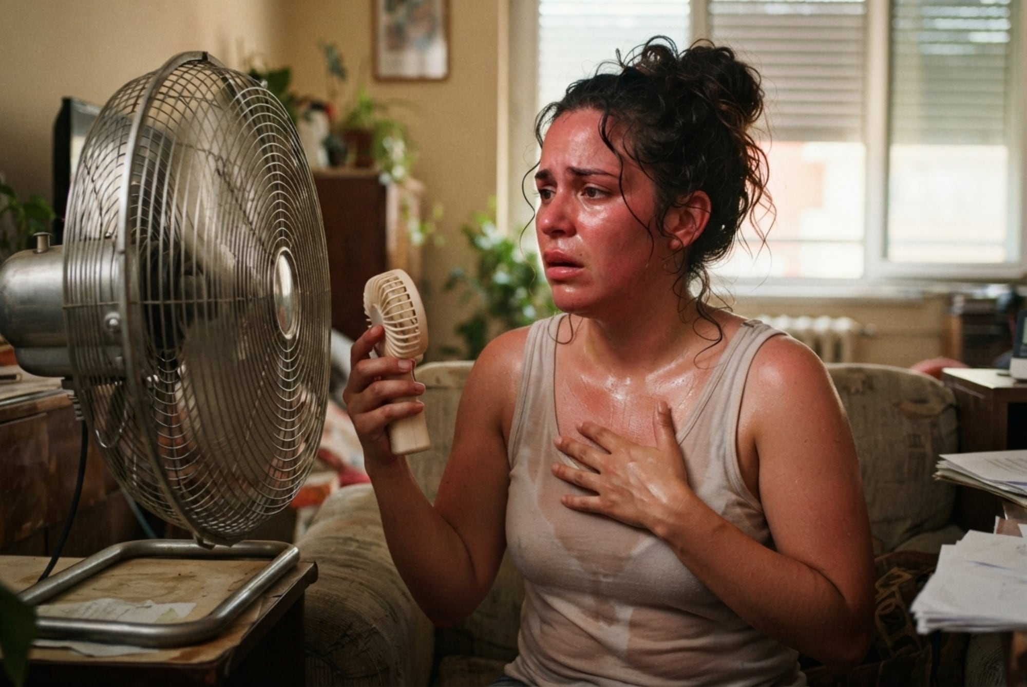 Un ventilador no es efectivo si el aire en la casa está muy caliente