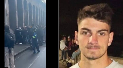 Conmoción en Francia: una turba mató a golpes a un joven militante de derecha afuera de una universidad en Lyon
