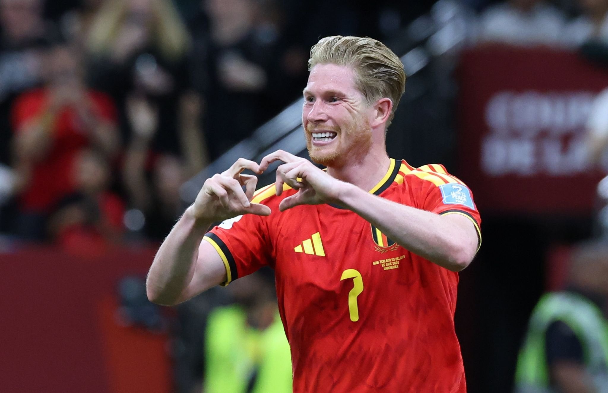 Kevin De Bruyne metió el tercer gol de Bélgica frente a Nueva Zelanda (Photo: Bruno Fahy/Belga/dpa)