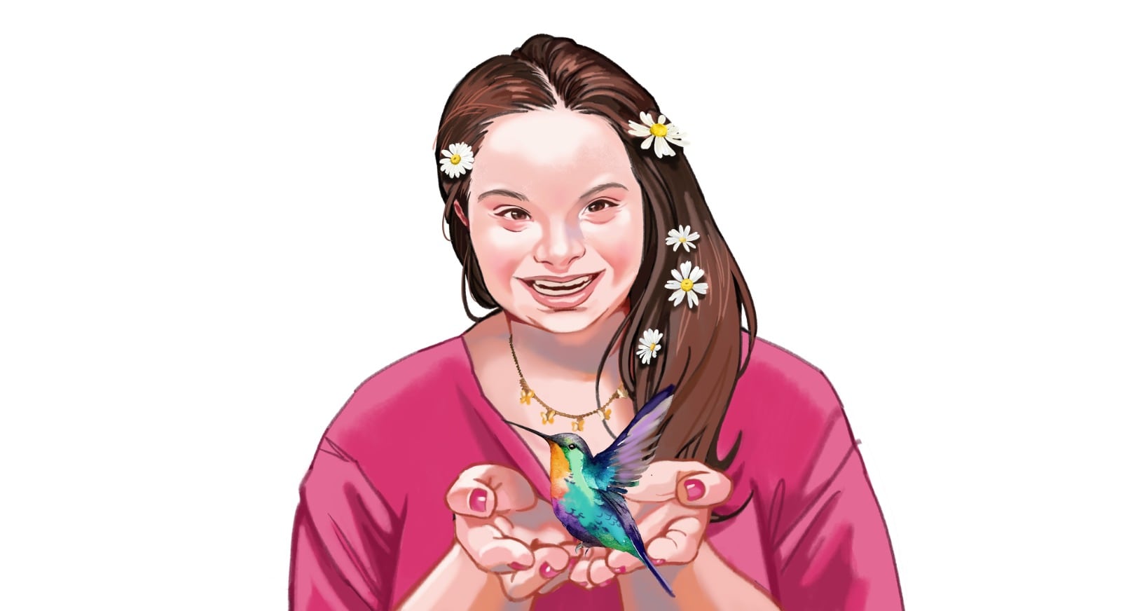 Vika pintó a todos sus hermanos. En este caso, es el retrato de Beba