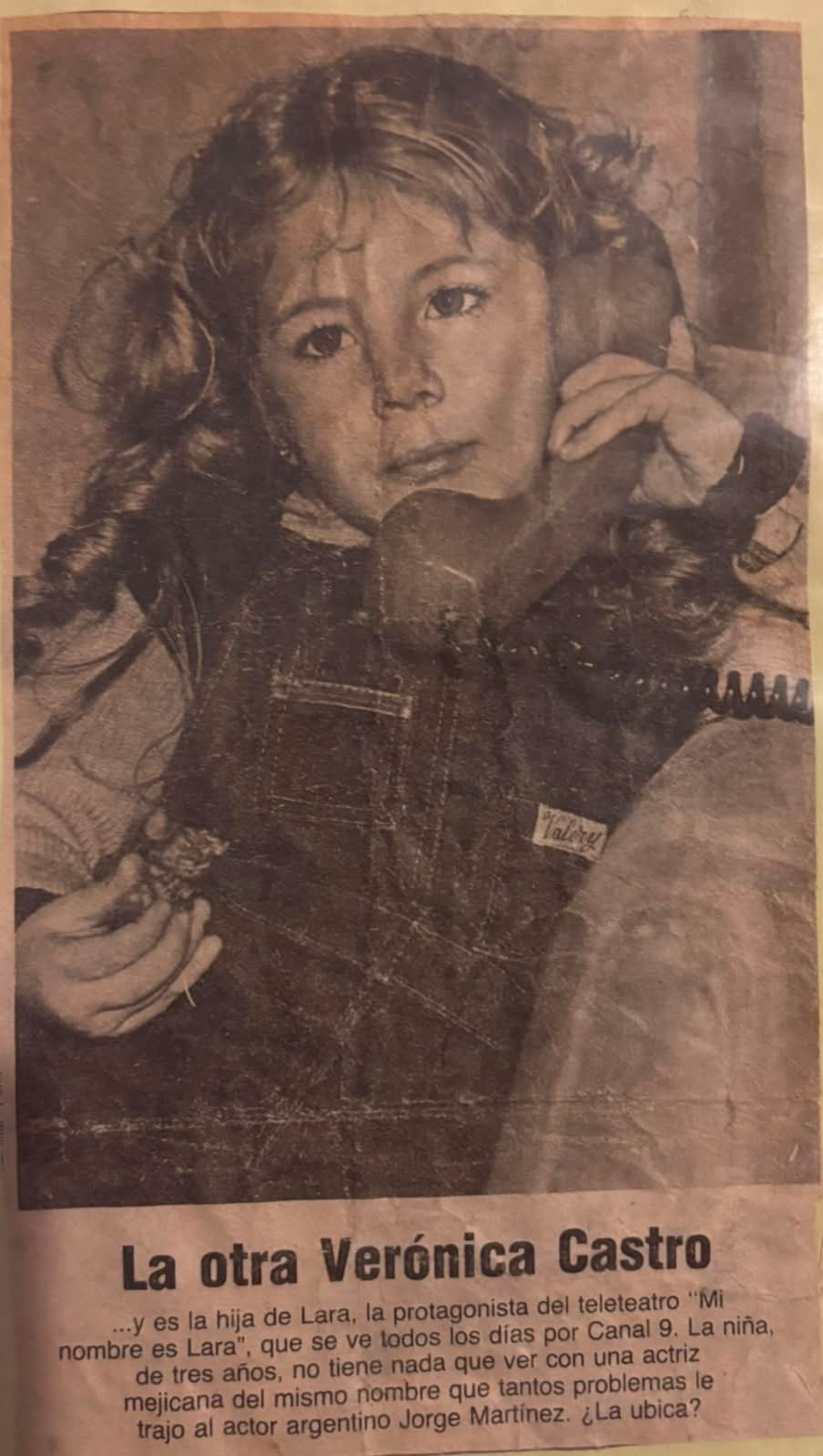 Analía Castro a sus tres años (Foto: Analía Castro)