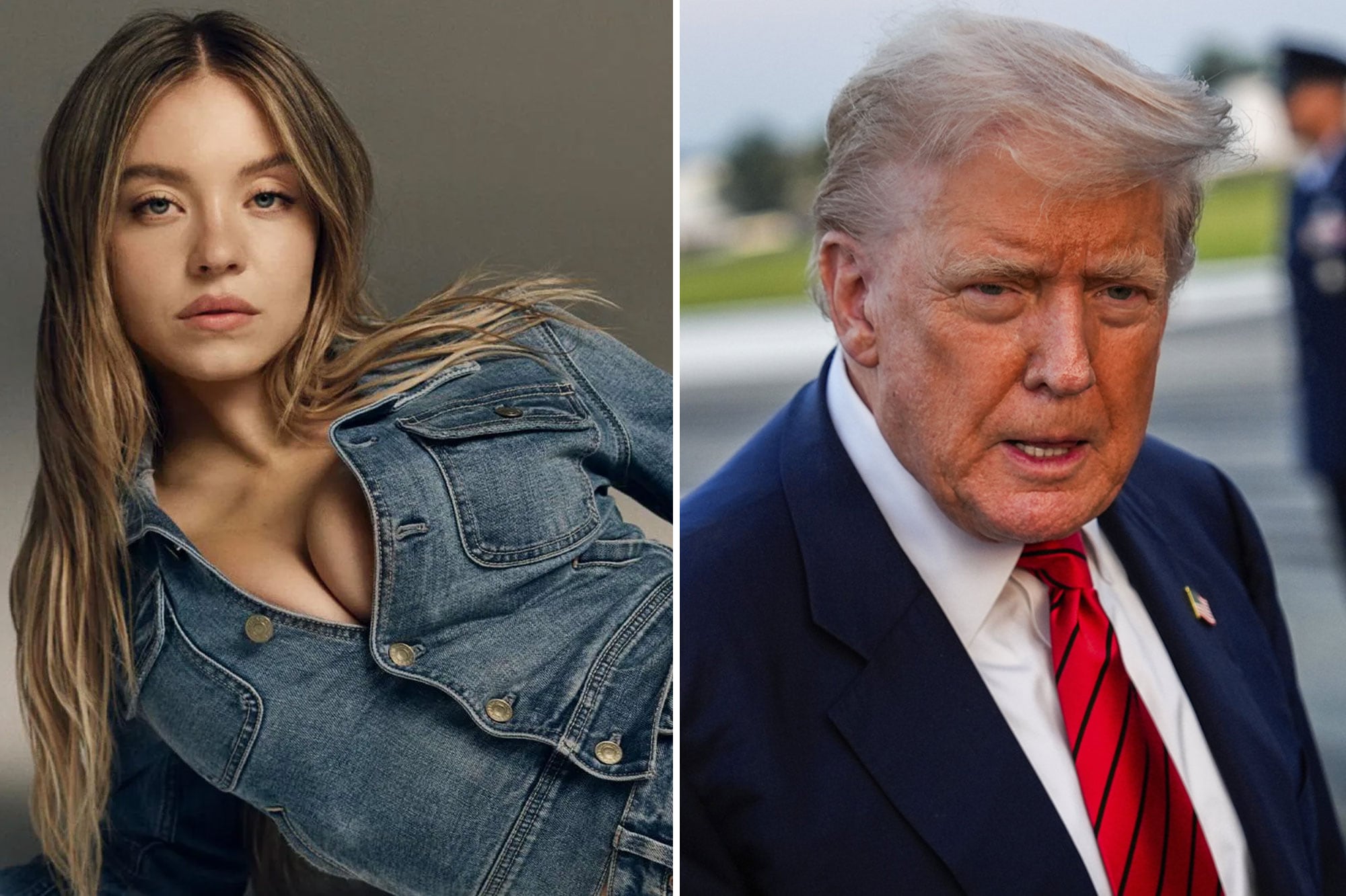 Sydney Sweeney y Donald Trump