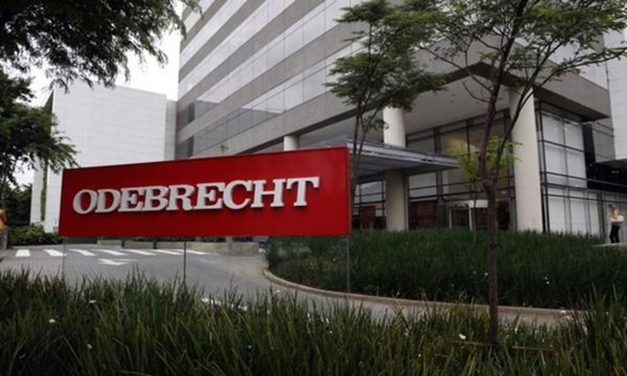 La fachada del edificio de Odebrecht, en su sede central de San Pablo