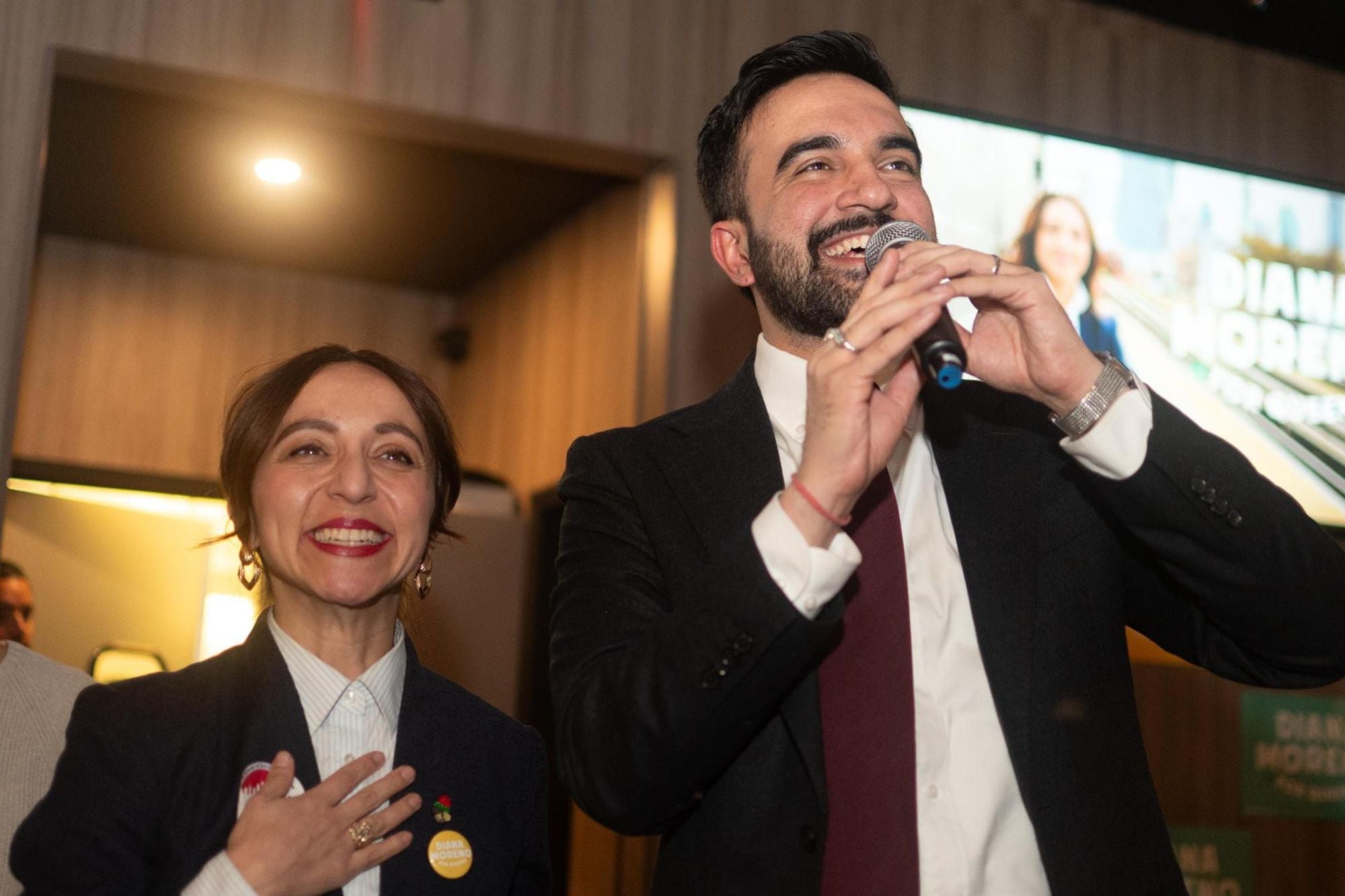 Mamdani celebró el triunfo de Diana Moreno en las elecciones especiales del 3 de febrero