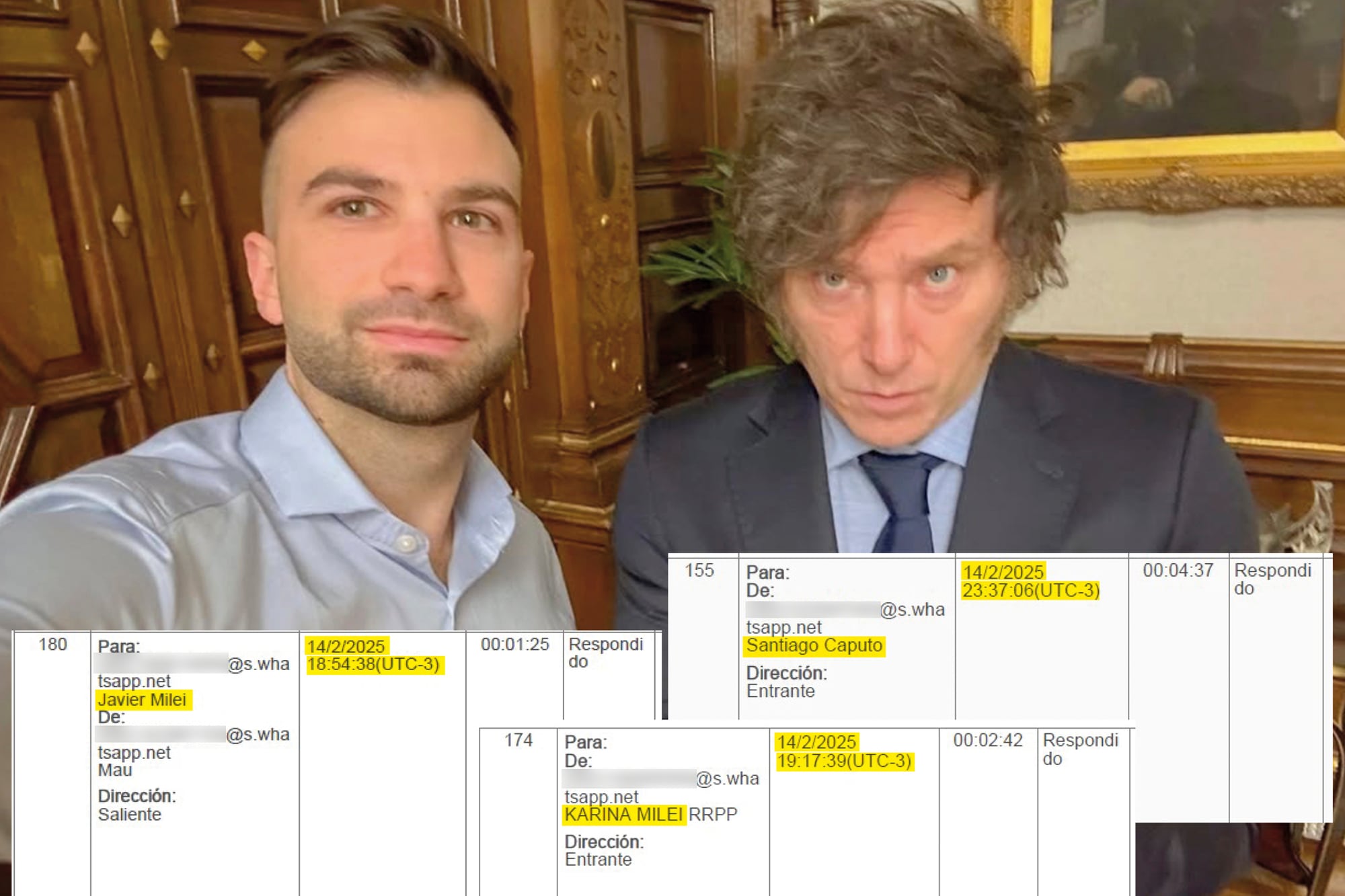 La secuencia de más de 35 llamadas de Novelli con Milei, su hermana y Santiago Caputo por el lanzamiento de $LIBRA