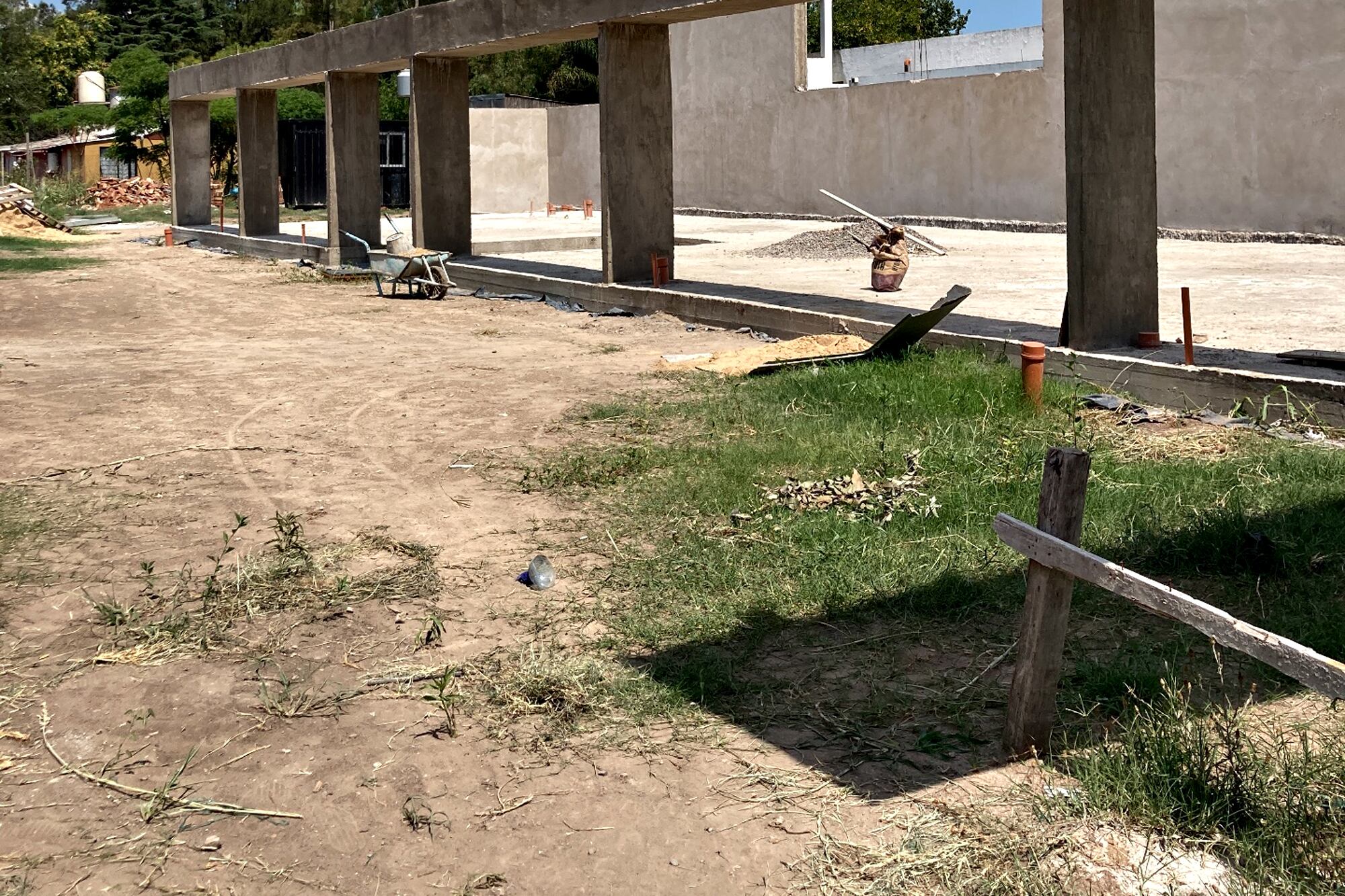 Un centro de desarrollo infantil inconcluso, en la localidad de Merlo, provincia de Buenos Aires.