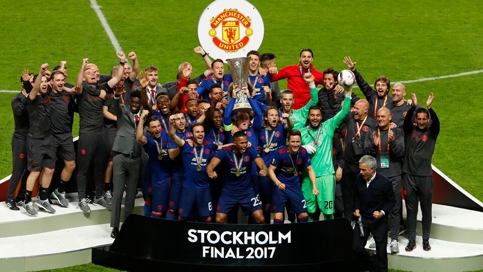 Gran festejo del Manchester