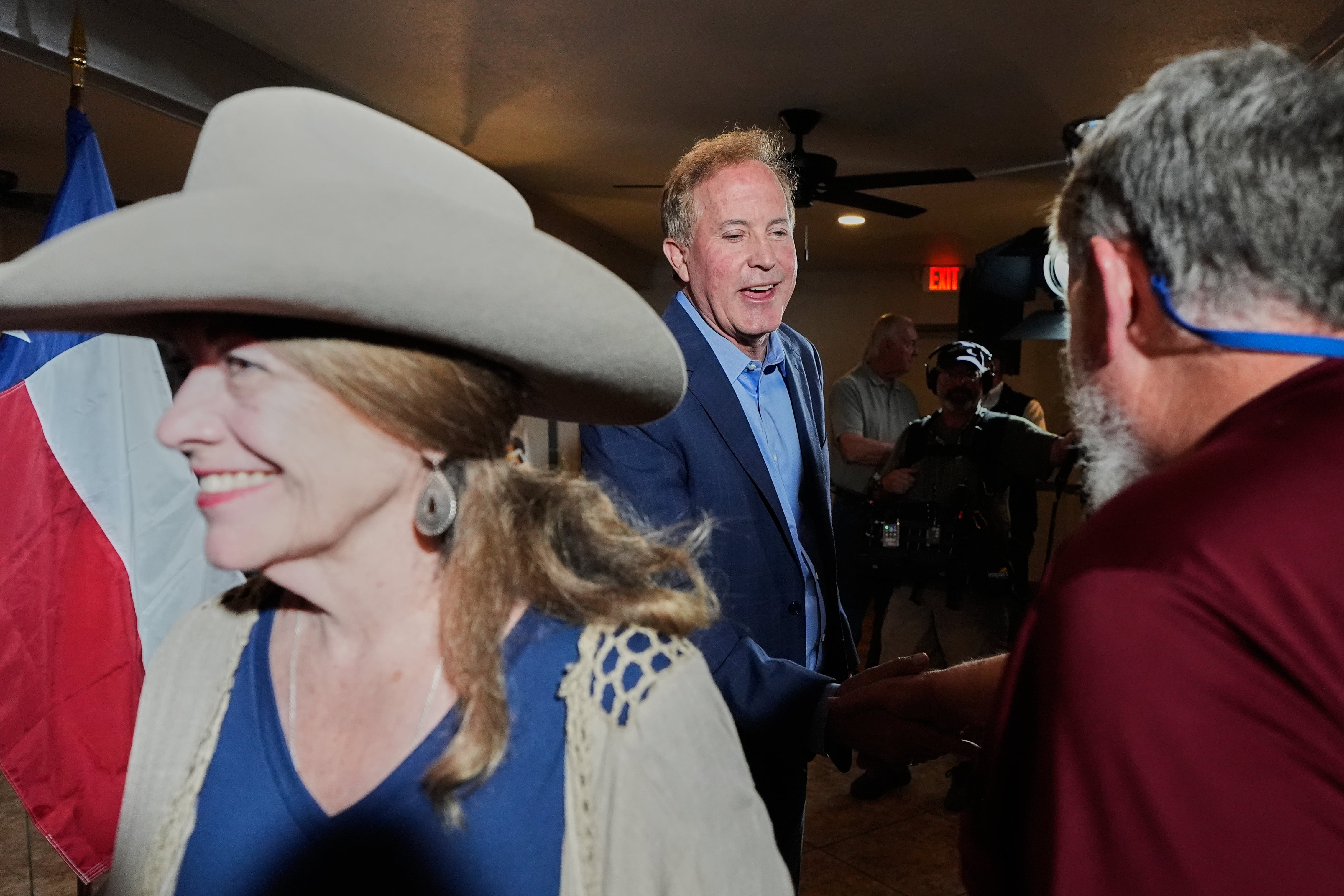 El fiscal general de Texas Ken Paxton, candidato para el Senado federal, en una parada de campaña en Waco, Texas