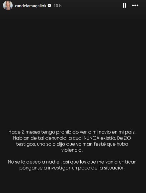 Una de las historias que subió Arizaga