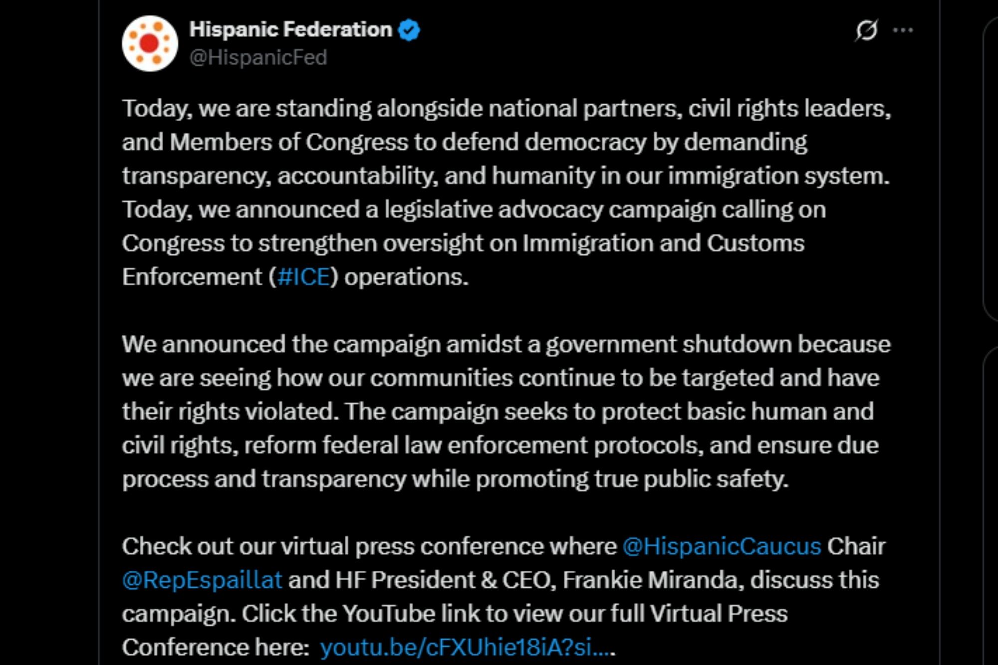 El comunicado de la Federación Hispanana pidiendo una