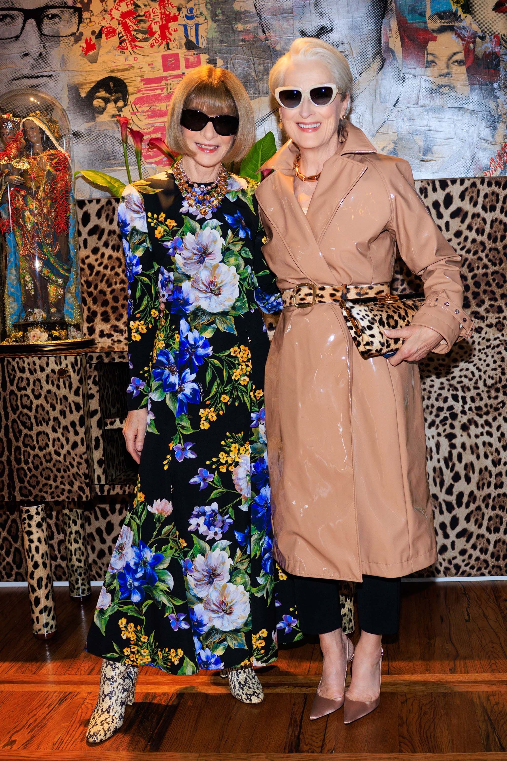 Meryl Streep junto a Anna Wintour, editora de Vogue