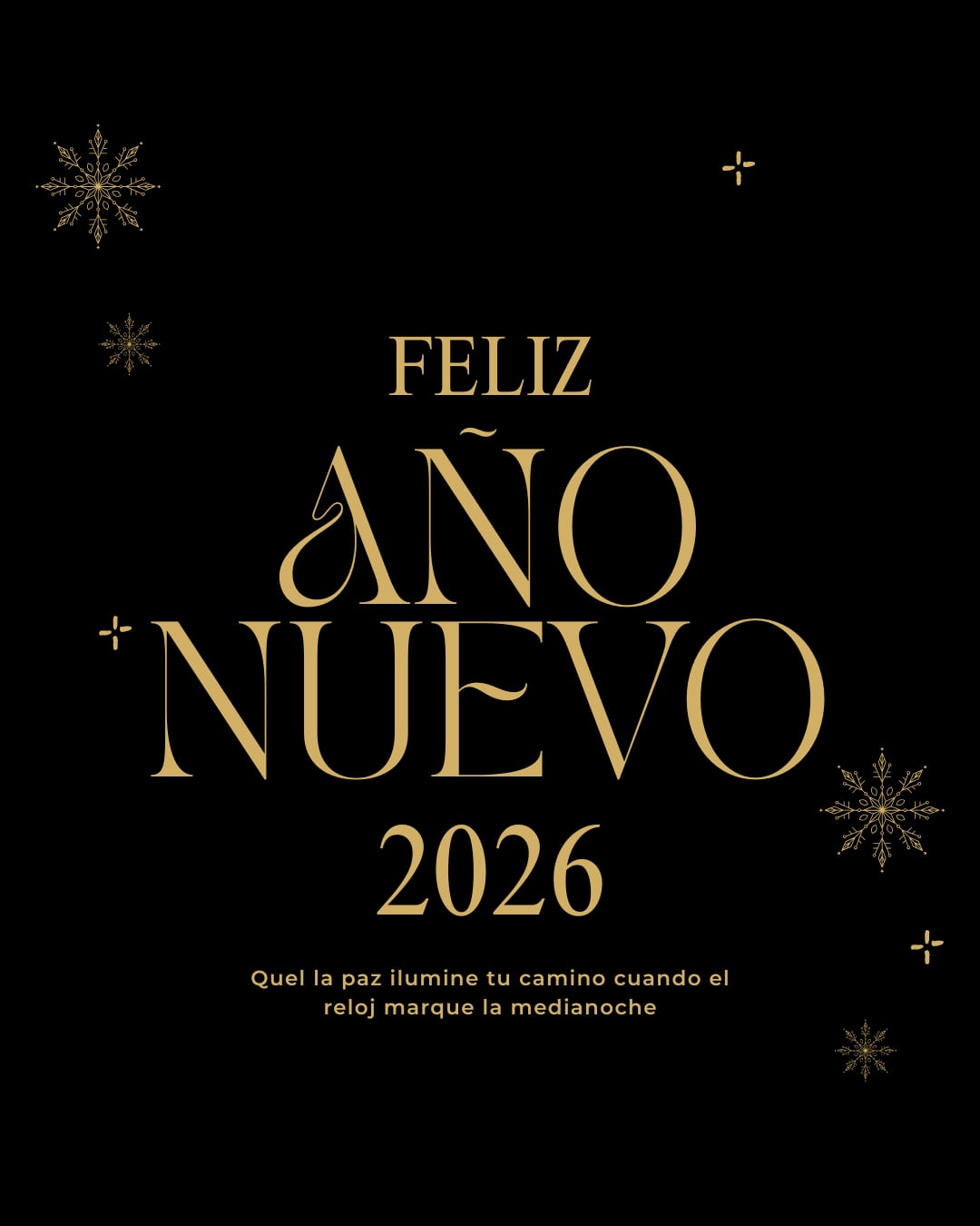 Así se ve una Ecard minimalista para mandar en Año Nuevo