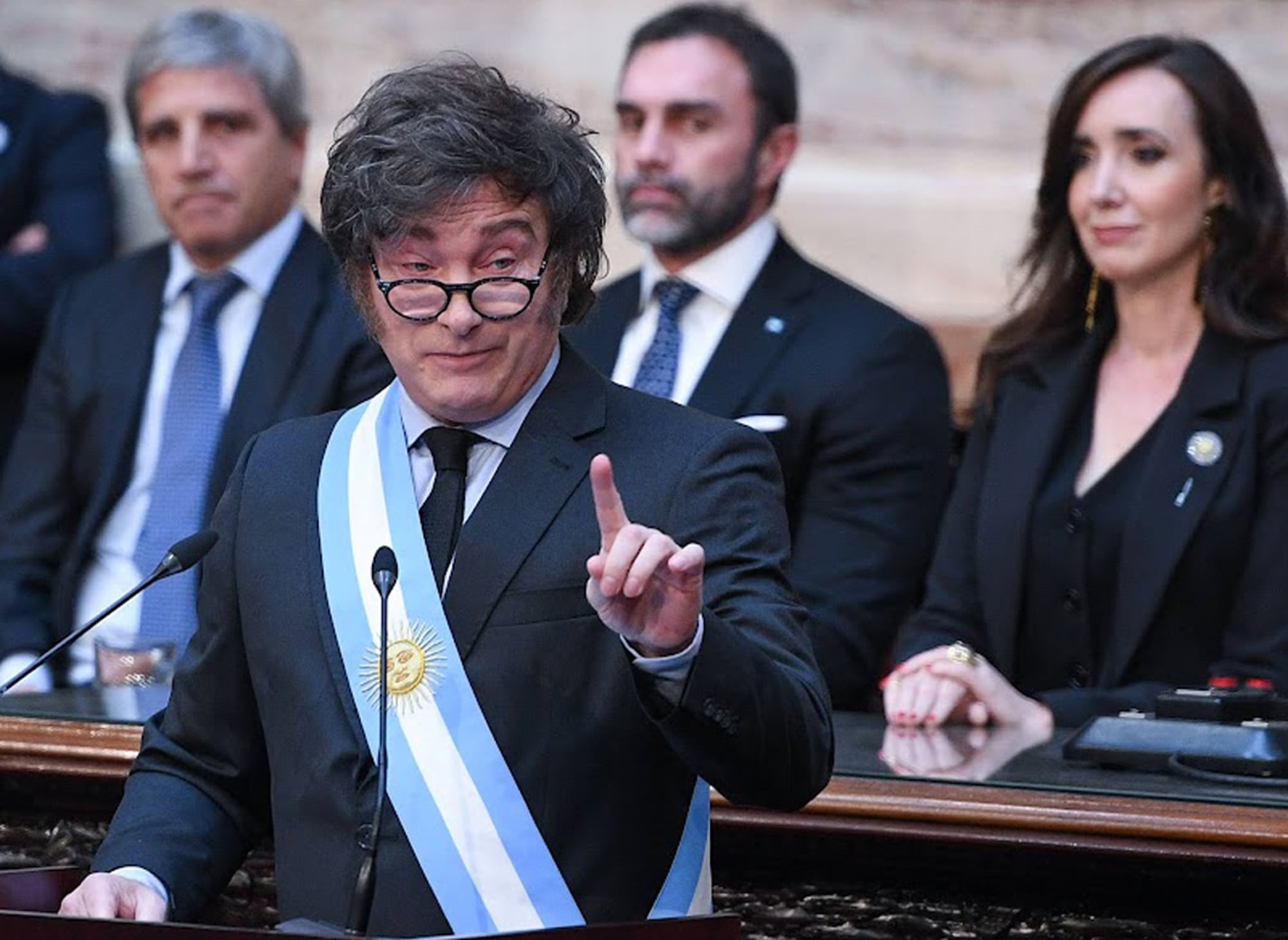 El Presidente Javier Milei en la presentación del presupuesto 2025 en el Congreso Nacional