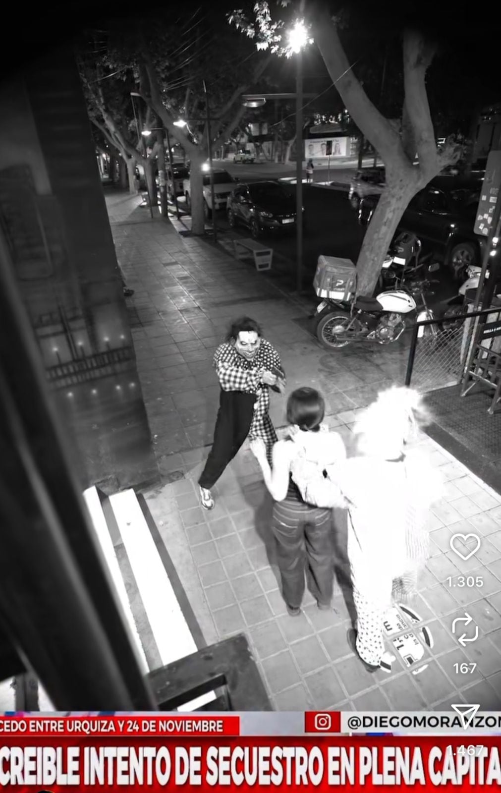 La publicidad en donde simulan el secuestro de una mujer para promocionar el boliche @QuattroClub