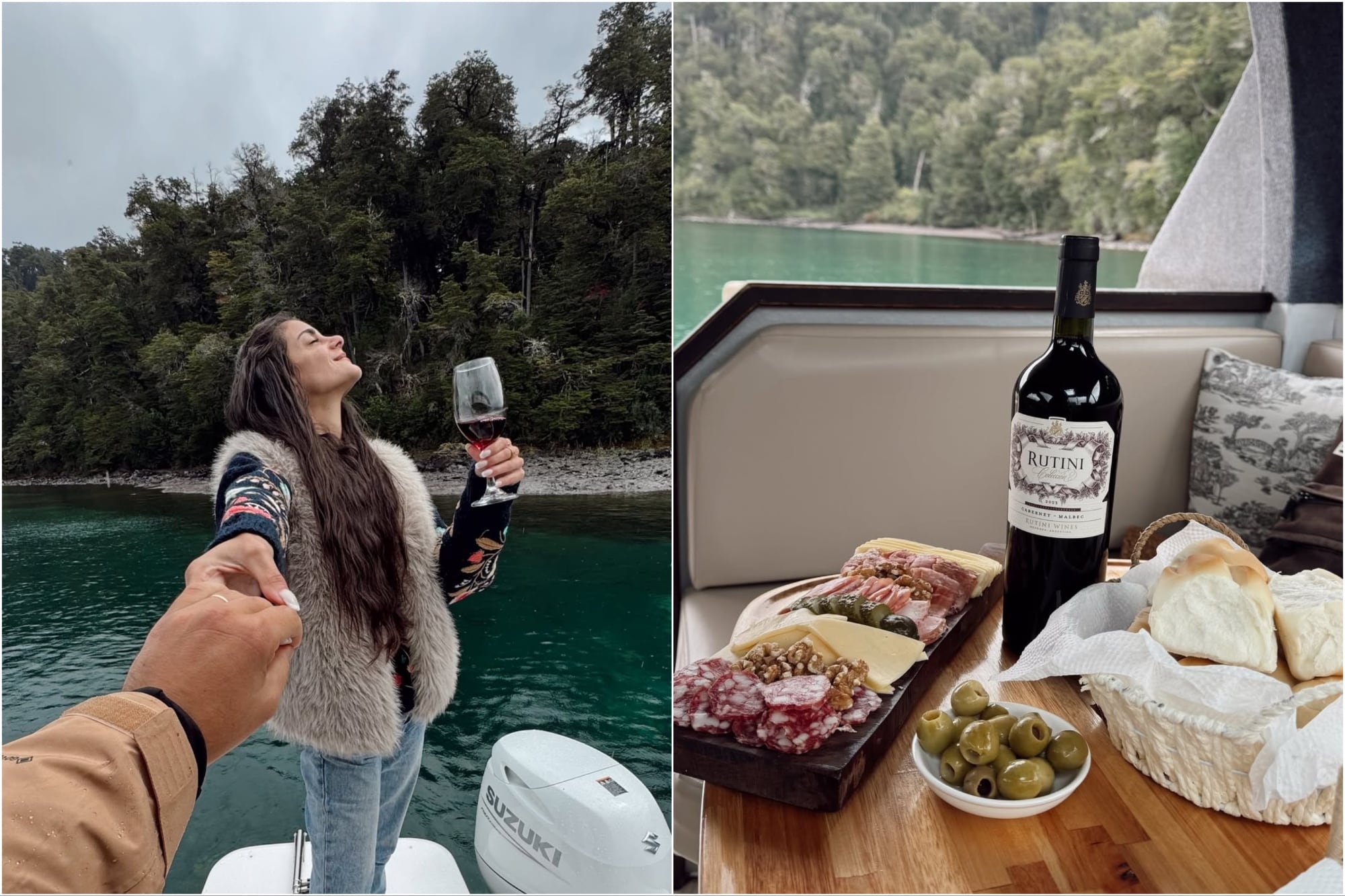 La soñada luna de miel de Emily Lucius en el sur argentino con su flamante marido