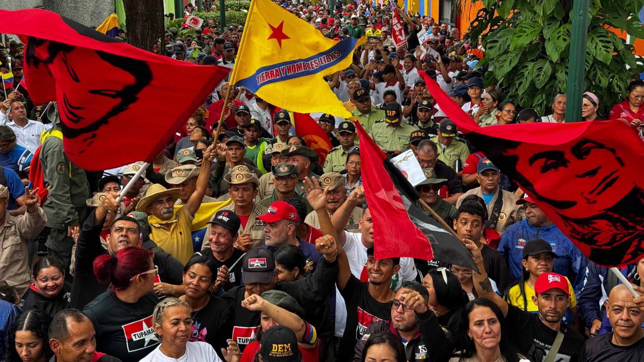 Este martes, las calles de Caracas fueron el escenario de movilización en repudio al despliegue militar estadounidense en el Caribe