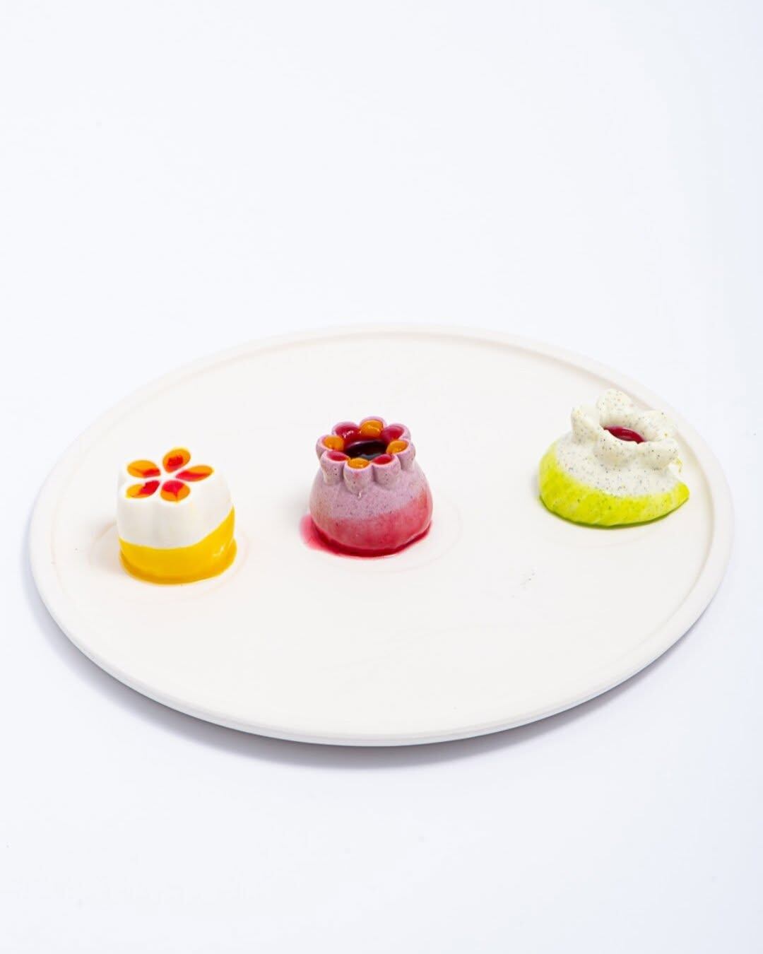 El desafío de los tres mignones, los cuales fueron hechos con chocolate blanco, dulce de leche y chocolate con leche