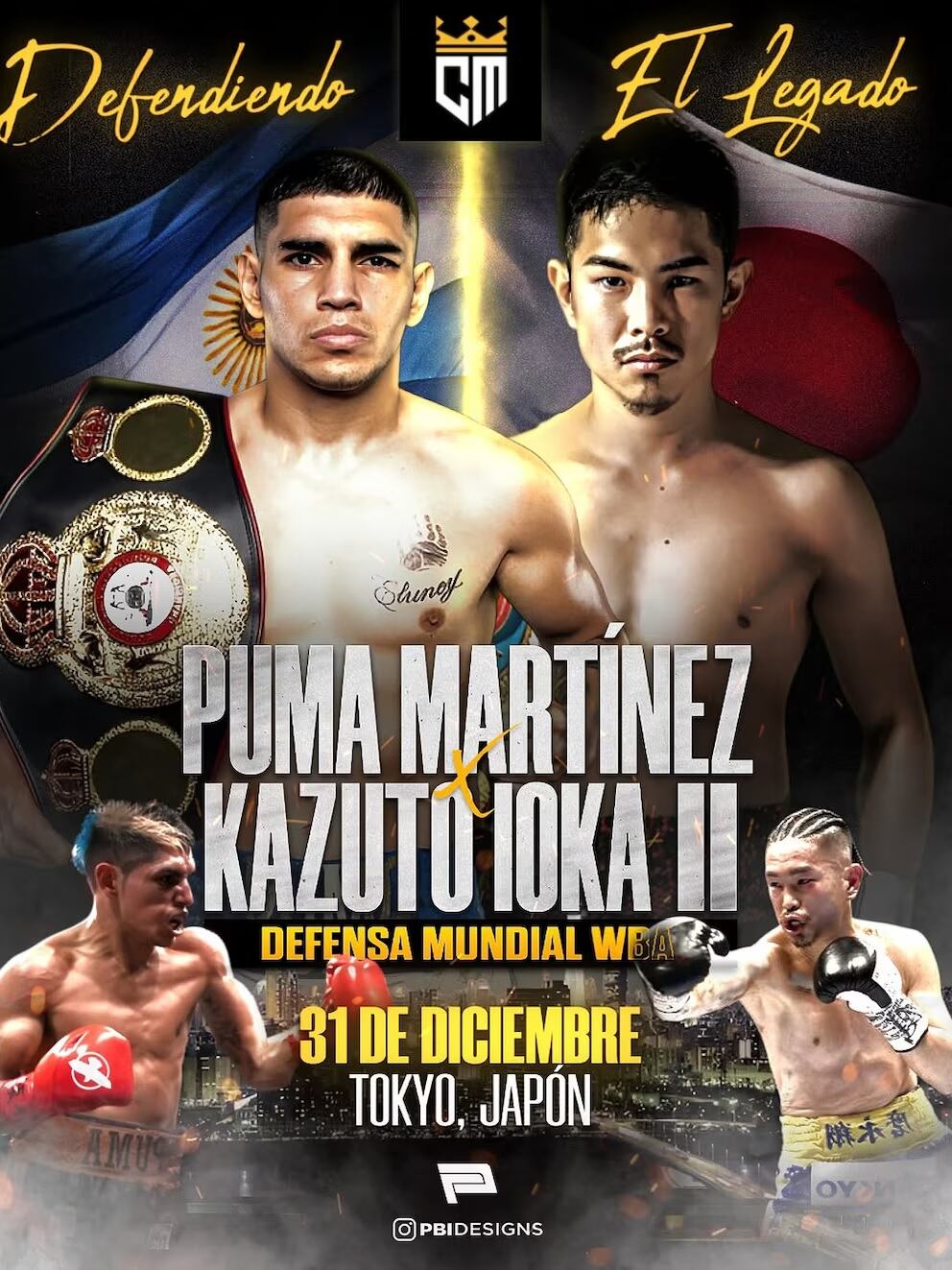 El afiche de promoción de la pelea que no pudo ser: el argentino se enfermó de gripe A y el combate debió posponerse