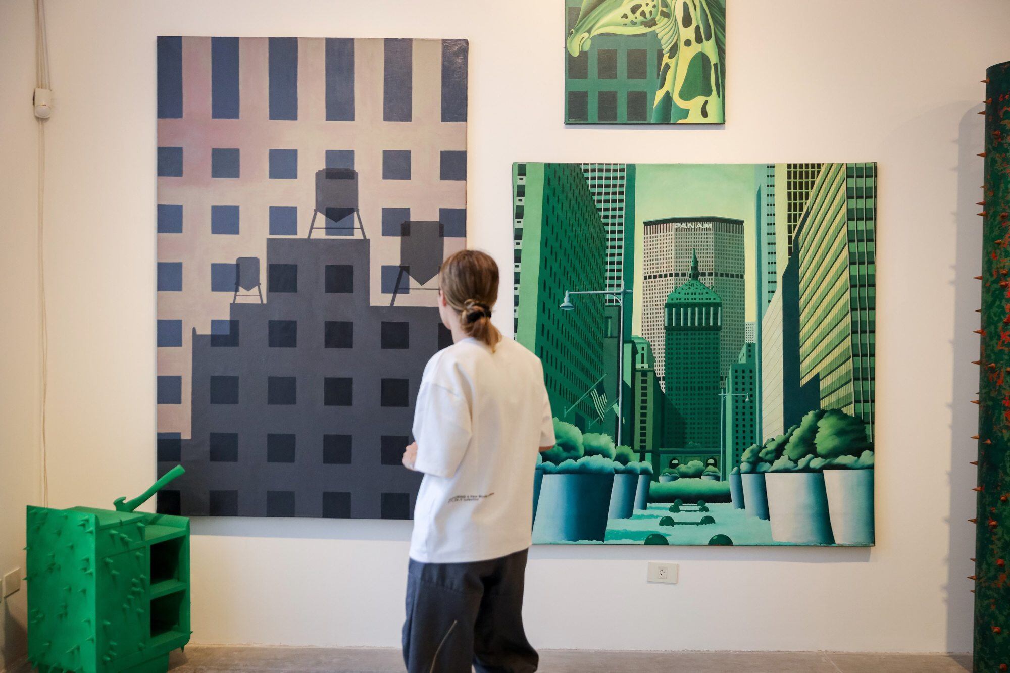 La muestra de sus obras incluye pinturas realizadas en Nueva York