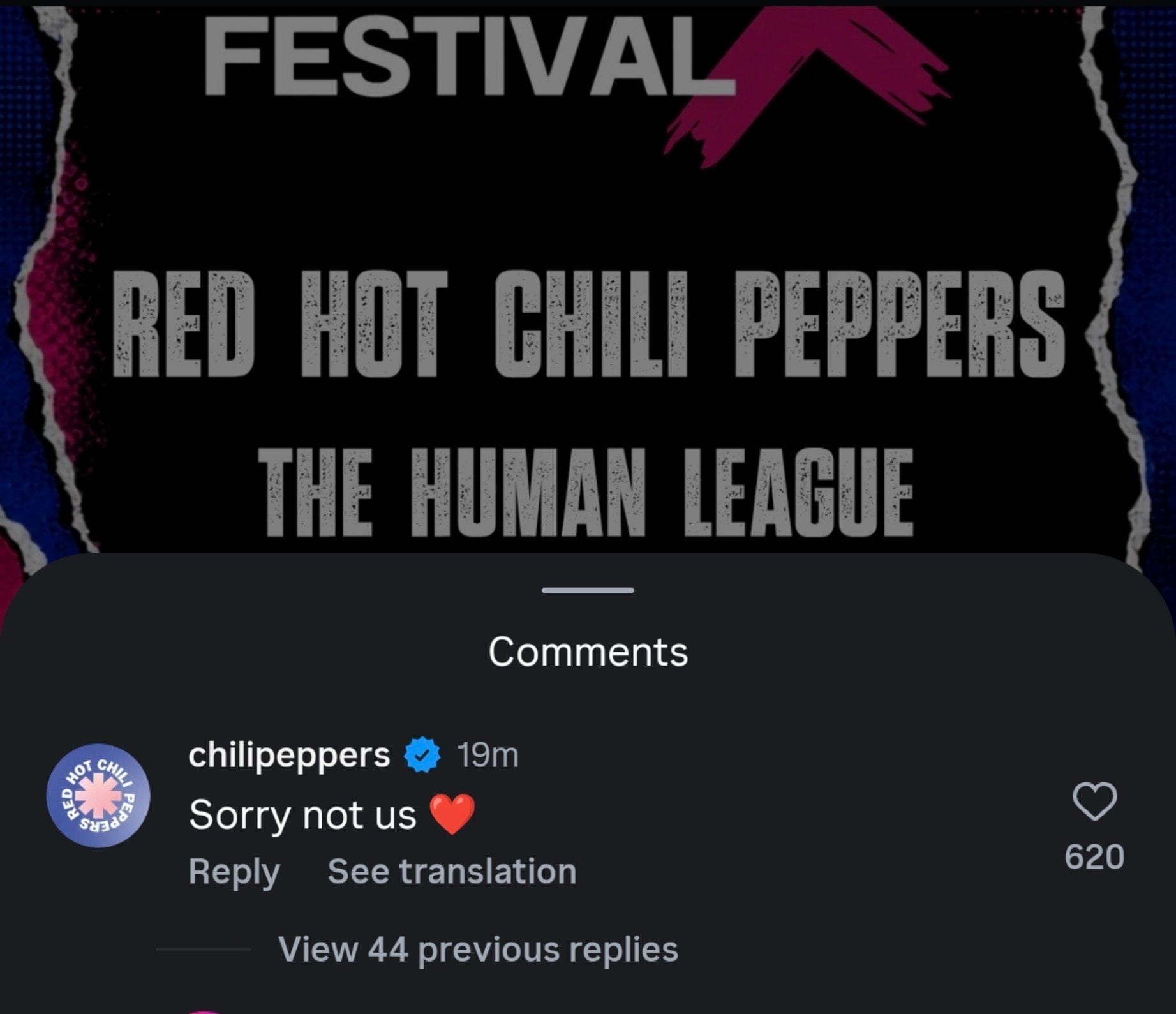 La desmentida de los Red Hot Chili Peppers