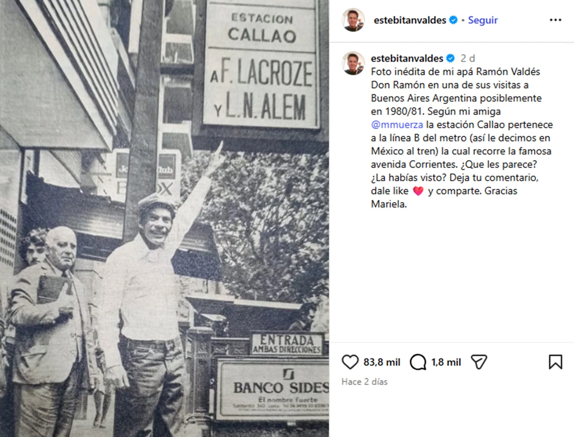 La foto retro de Don Ramón en el Subte B de Buenos Aires: ¿realidad o IA? 5 La imagen retro de Don Ramón en la puerta de la estación Callao del Subte B generó mucha emoción en redes