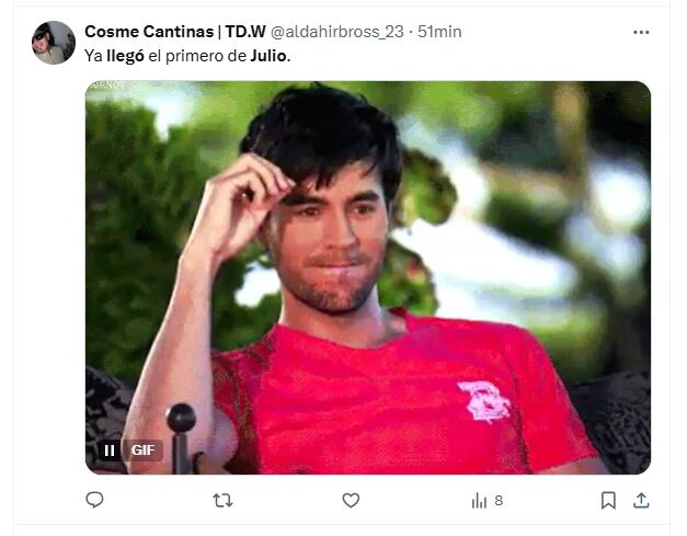 Llegó julio y también los memes (Foto: Captura X/@aldahirbross_23)