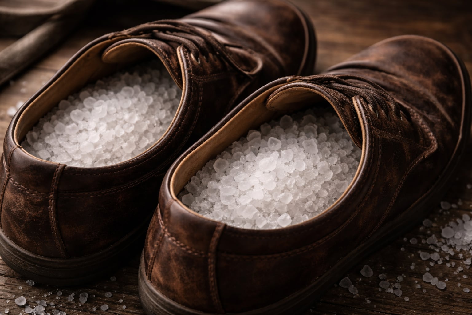 Los beneficios de poner sal gruesa en los zapatos durante la noche: los cinco pasos a seguir
