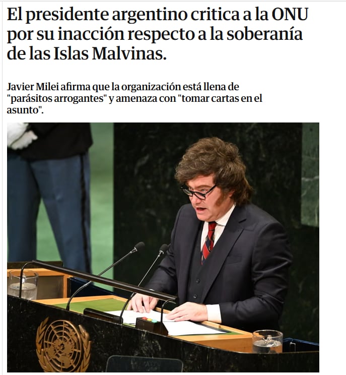 El titular de The Guardian