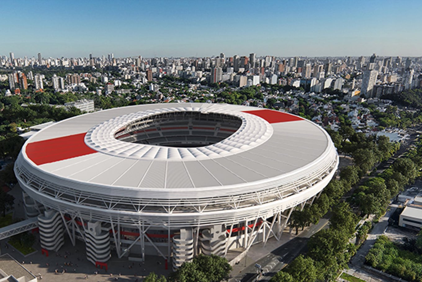 Unos meses atrás, River anuncia la ampliación
y techado del Monumental: la infraestructura del estadio y el club contrastan con el bajón sostenido en el fútbol