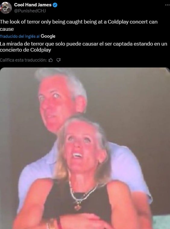 Los memes de la kiss cam en el recital de Coldplay