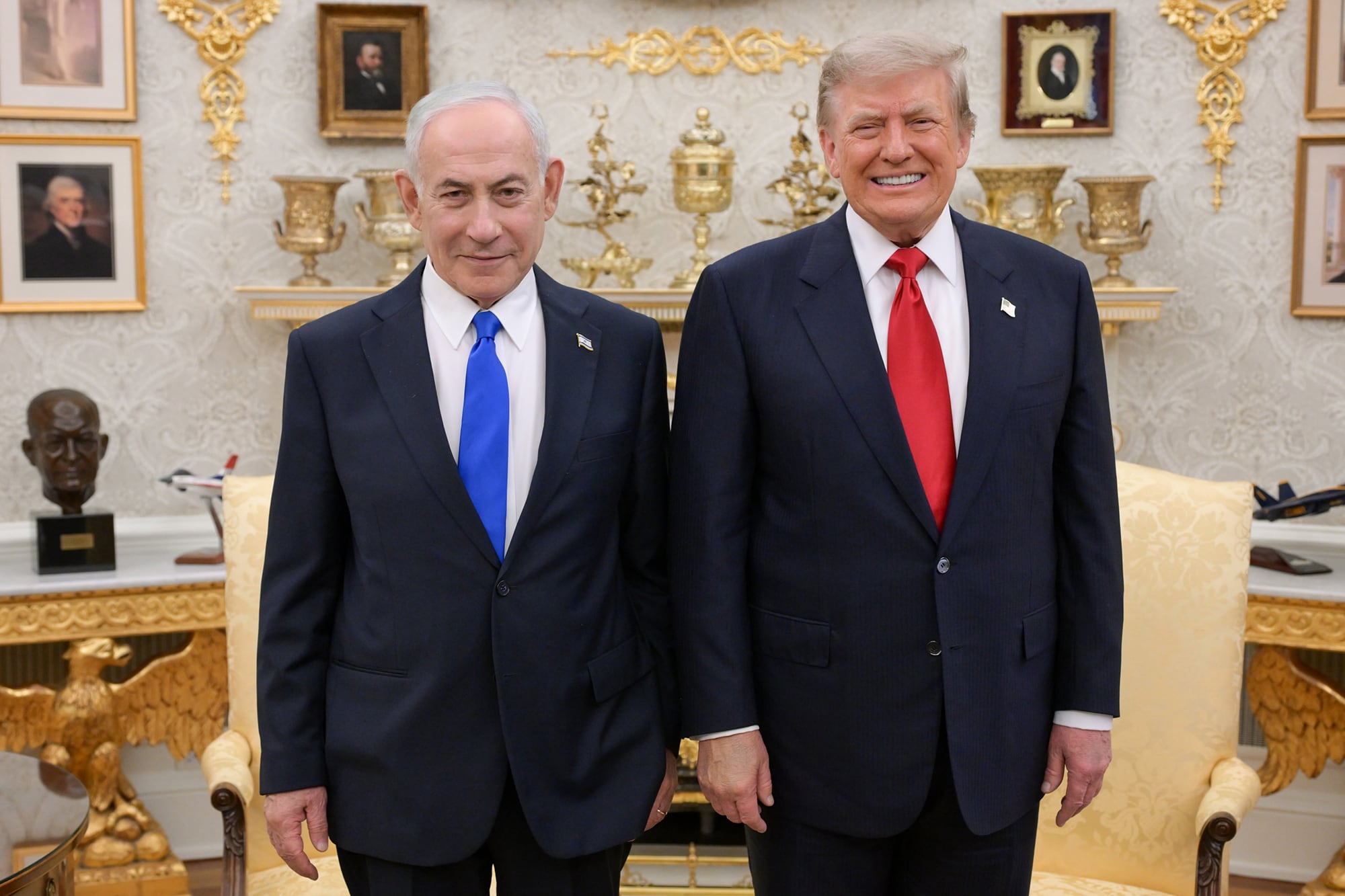 Netanyahu y Trump en la Casa Blanca