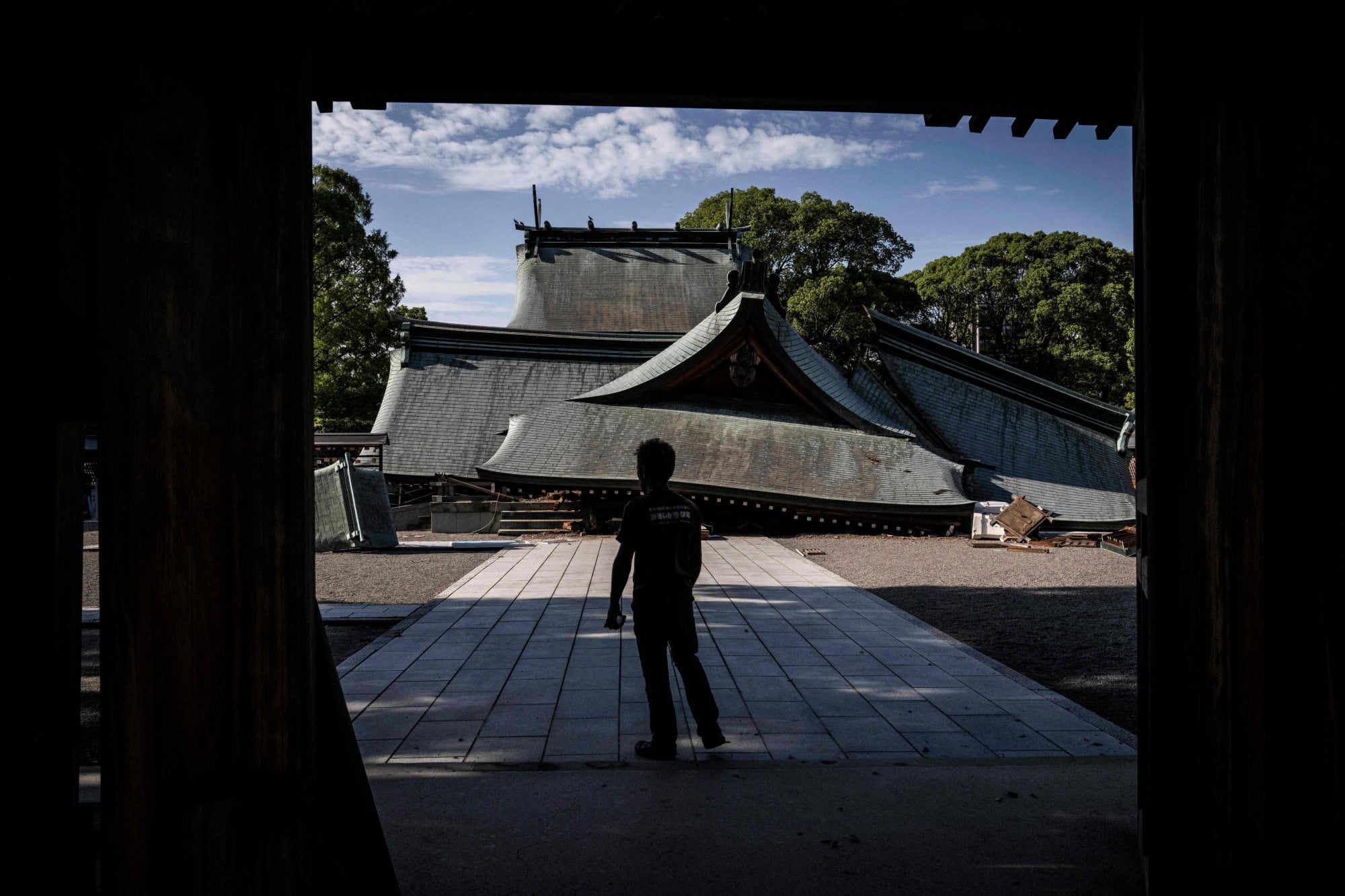Derrumbe en Yatsushiro Shrine