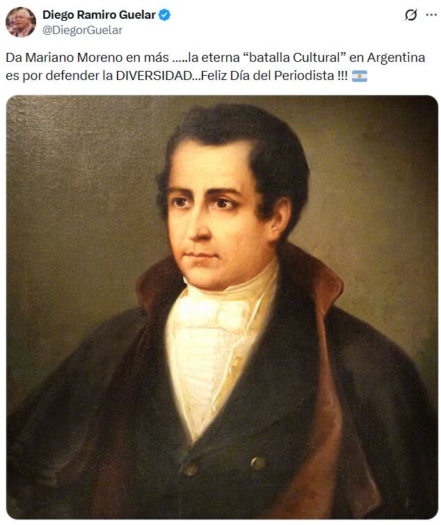 El posteo de Guelar