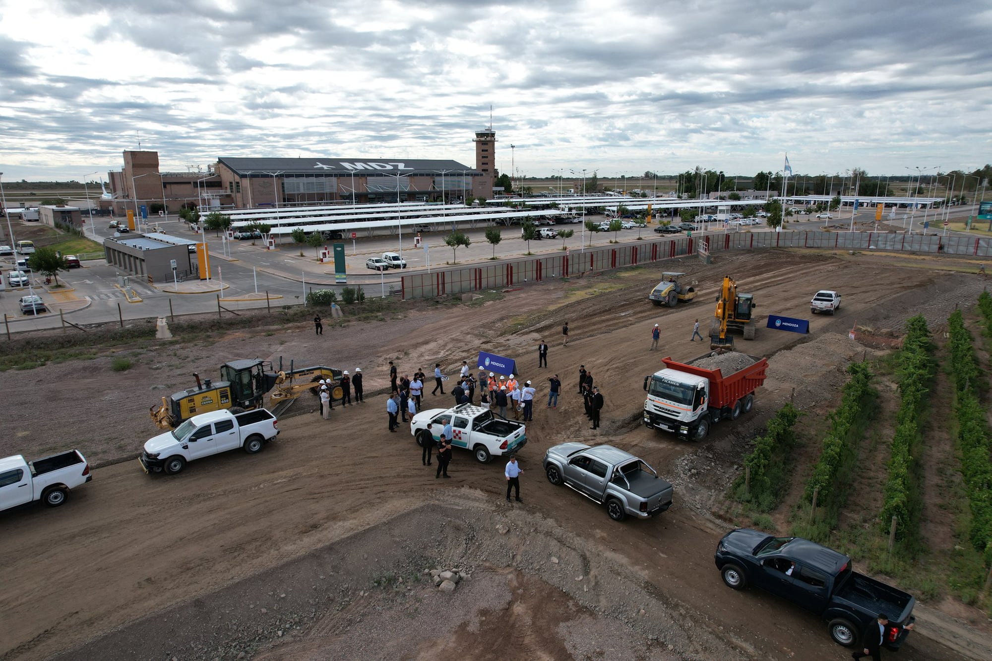 Las obras en la zona del aeropuerto