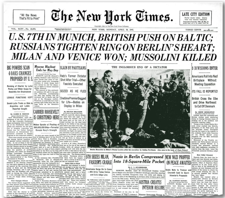 La imagen que acompañó la crónica de Milton Bracker fue tomada por un fotógrafo italiano cuyo nombre sigue perdido en el tiempo. (Crédito: The New York Times)