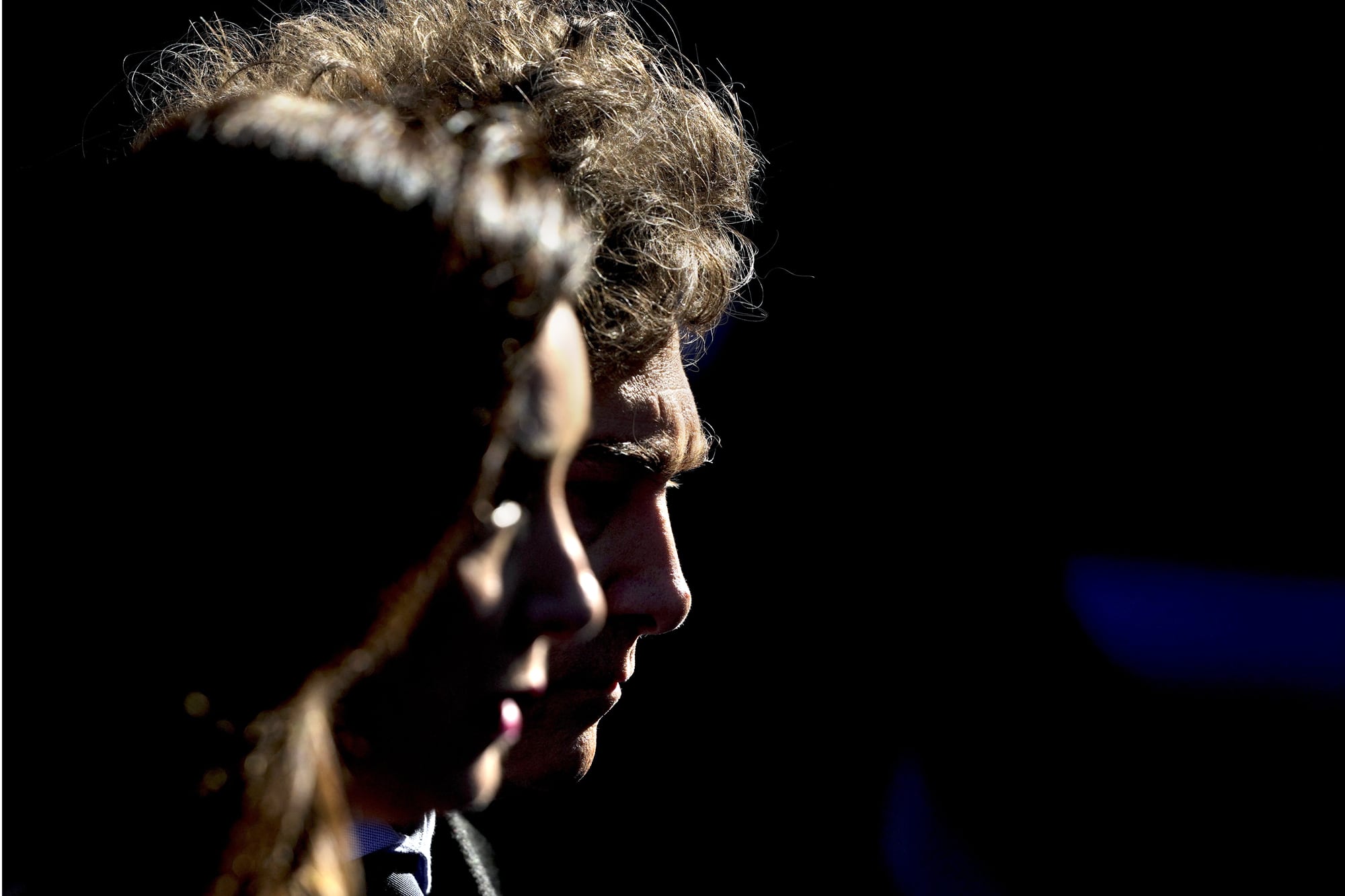 Javier Milei y la vicepresidenta Victoria Villarruel durante a una ceremonia policial en honor a los oficiales caídos, en Buenos Aires, Argentina, el 2 de julio de 2024