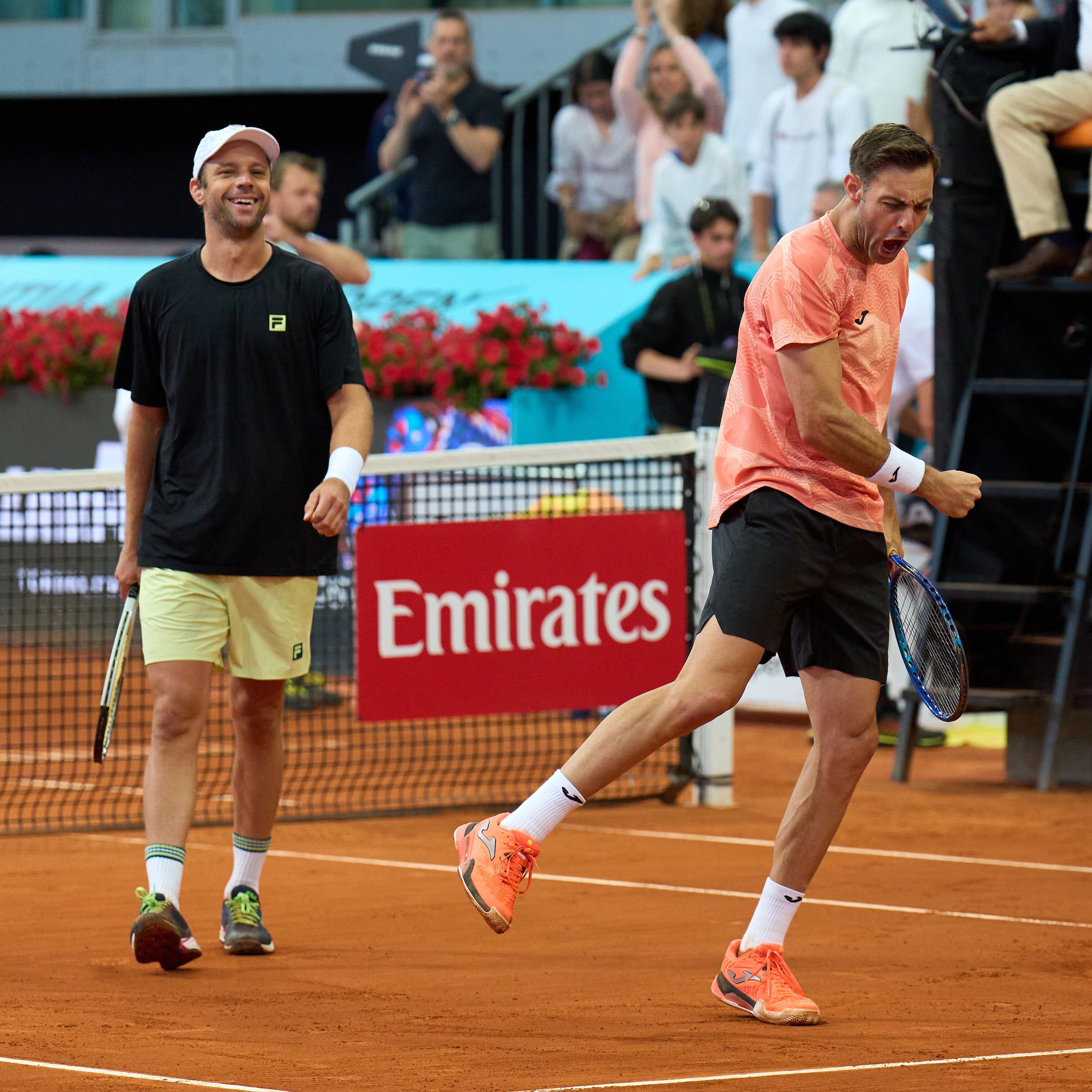 Zeballos sonríe, Granollers festeja: el argentino y el español, una de las mejores parejas de dobles del mundo