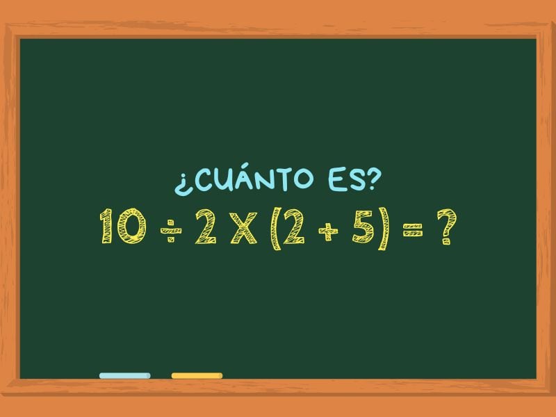 Para poder resolver esta ecuación de forma correcta, debe seguirse la jerarquía de las operaciones