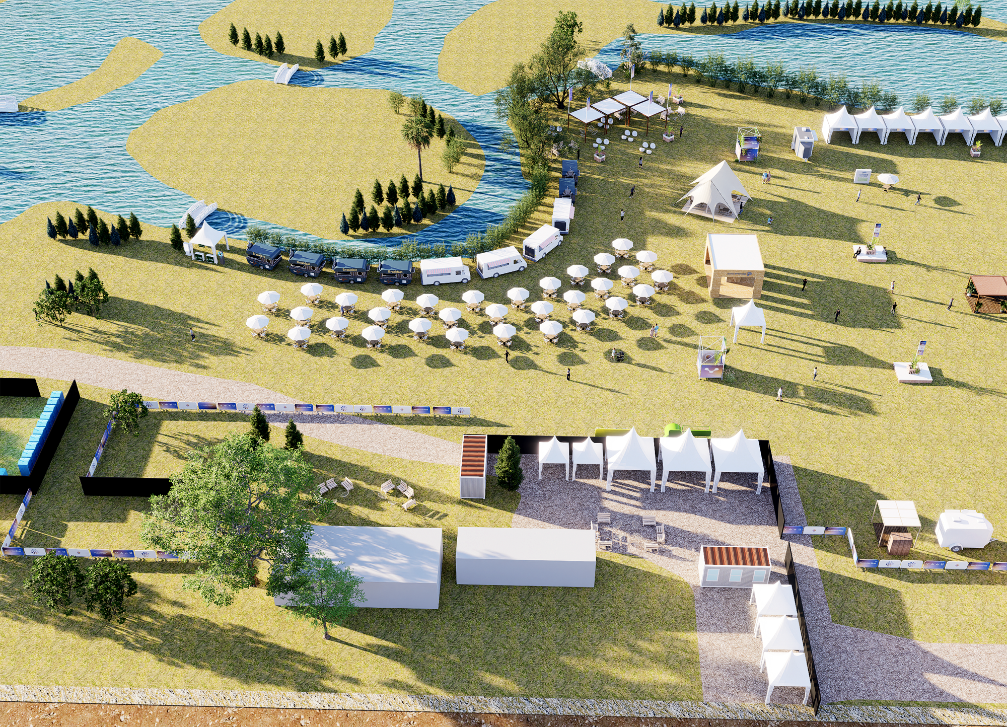 El render del predio