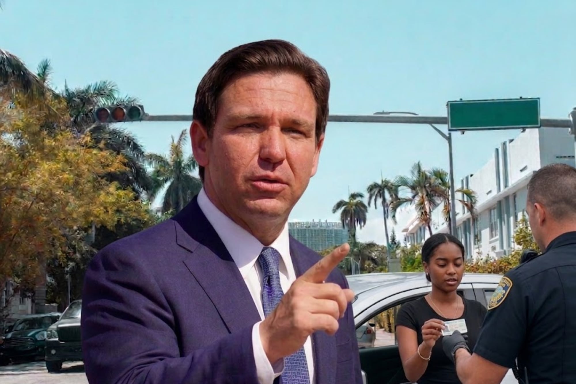 DeSantis pisa fuerte en Florida y firma una ley que agrava las sanciones por conducir sin licencia