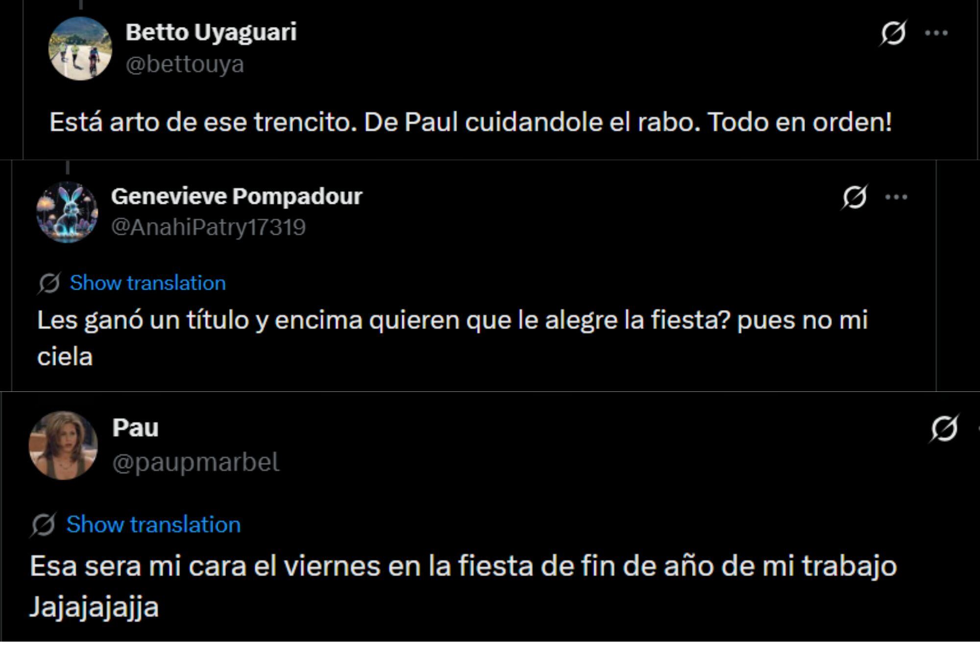 Algunas de las reacciones de los usuarios de redes sociales