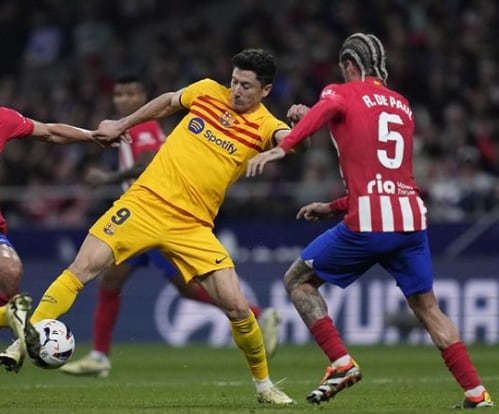 De Paul y Lewandowski se conocen de la liga española