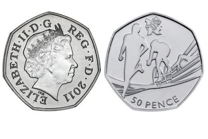 50 peniques (JJ.OO. de Londres 2012-Triatlón) 2011 de Reino Unido