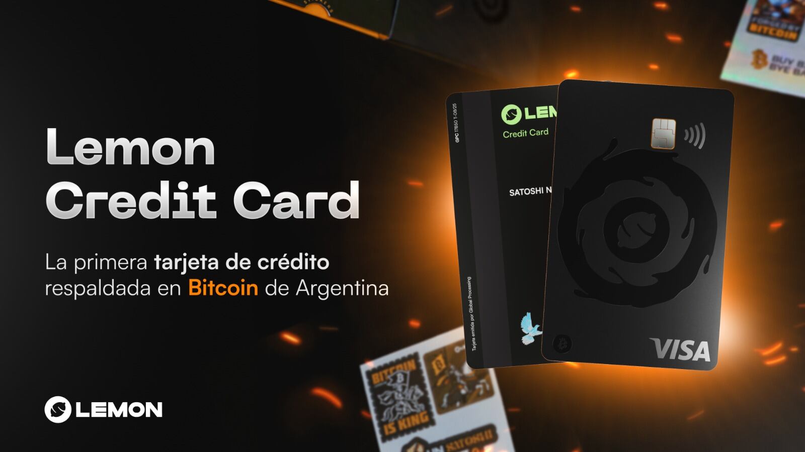 Lemon lanzó una tarjeta de crédito respaldada en bitcoin