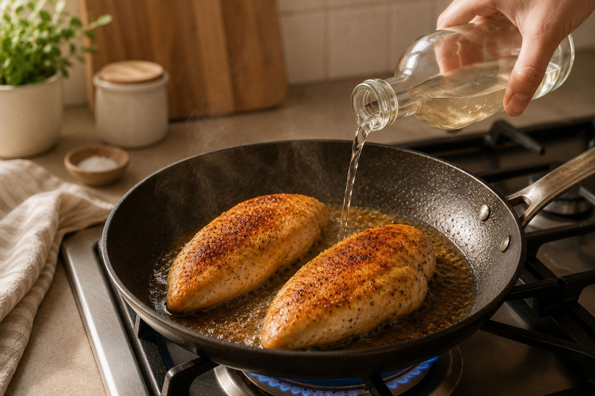 El truco del vinagre en la sartén: cómo lograr que la pechuga de pollo quede tierna y jugosa