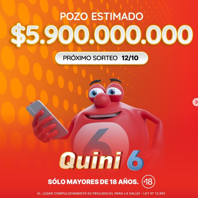 El pozo del Quini 6 del domingo 12 de octubre